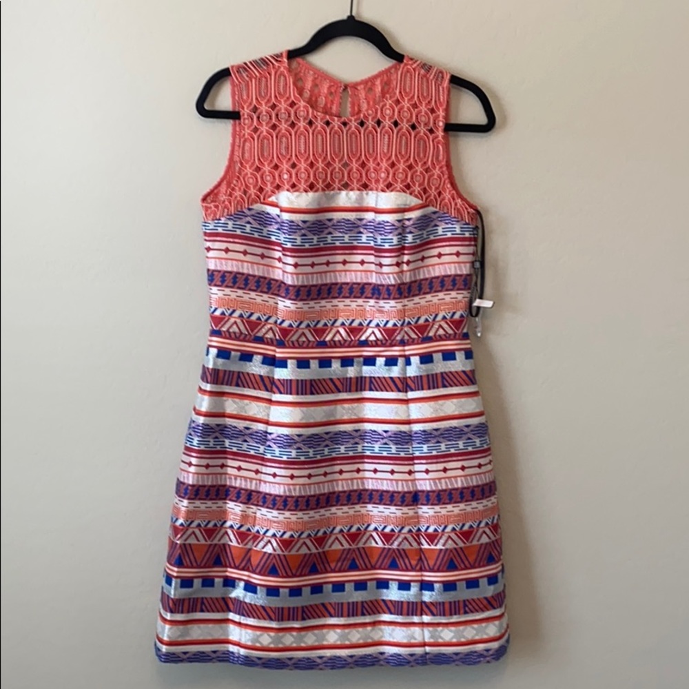 Laundry by Shelli Segal Coral Metallic Dress